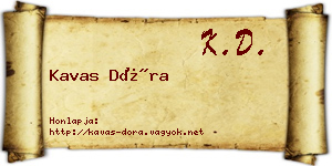 Kavas Dóra névjegykártya